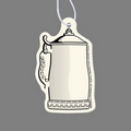 Paper Air Freshener Tag W/ Tab - Beer Stein